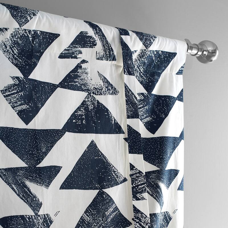 Exclusive Fabrics Triad Printed Cotton Tie-Up Window Shade - 46 X 63