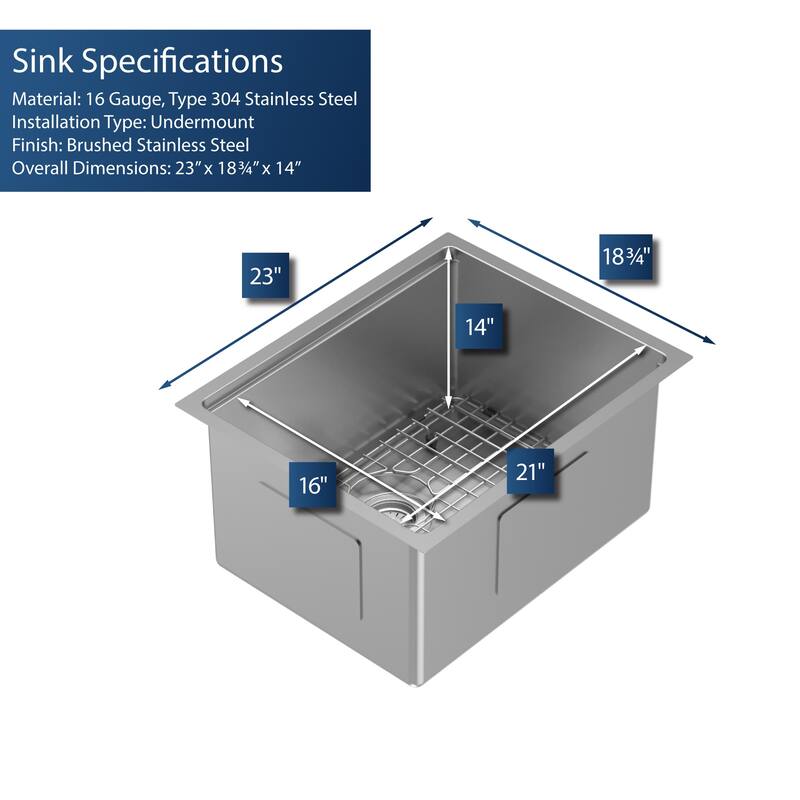 Karran USA WS-33-PK1 Elite Workstation 23" Undermount Single Basin