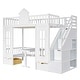 preview thumbnail 54 of 156, Modern Style Wooden Bunk Bed with Changeable Table, Upper Bed and Down Desk
