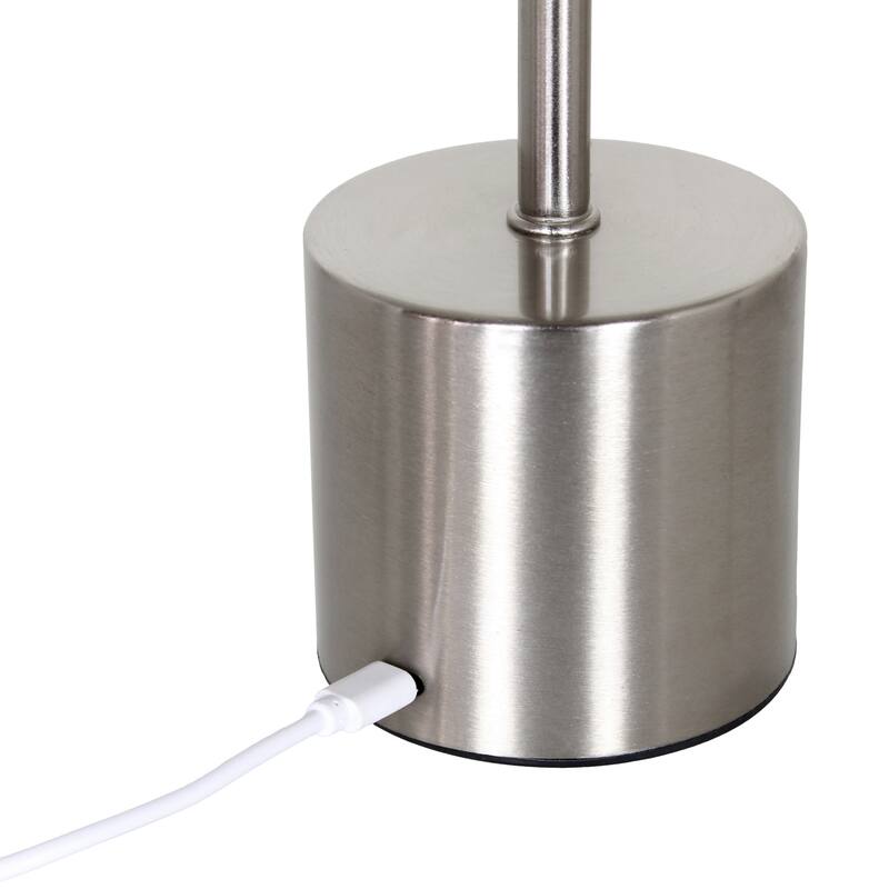 LED Mushroom Disc Desk Lamp with Stick Base - 12.75" - Silver