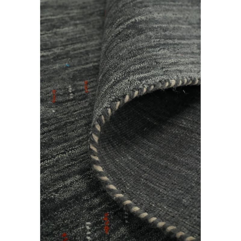 Hand Knotted Oriental 100% Wool Carpet Tribal Animal Pictorial Greys & Charcoal Gabbeh Area Rug - 11' 9'' X 9' 0''