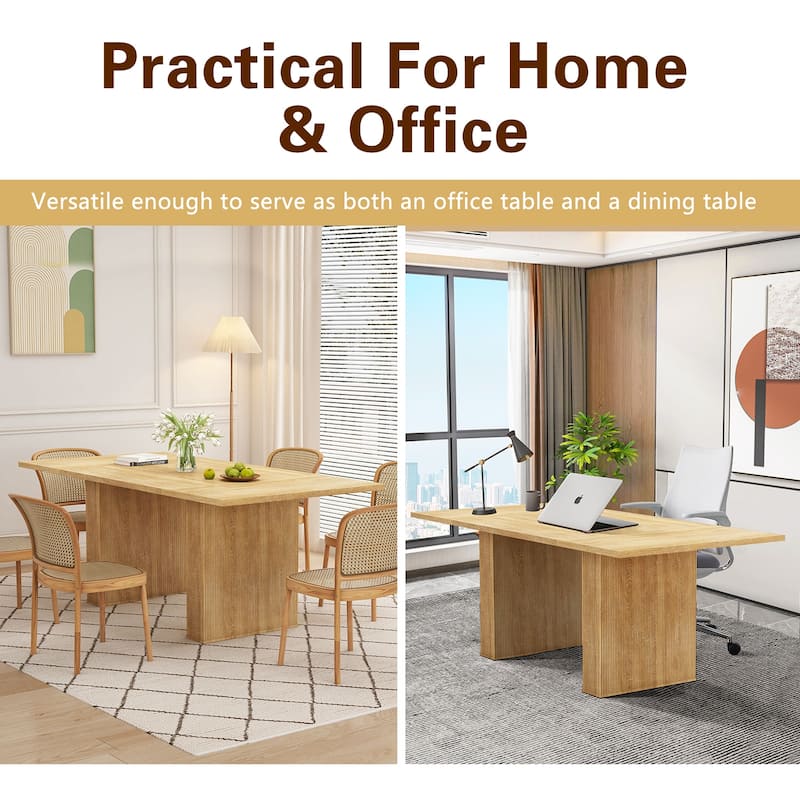 78-inch Wooden Rectangular Dining Table