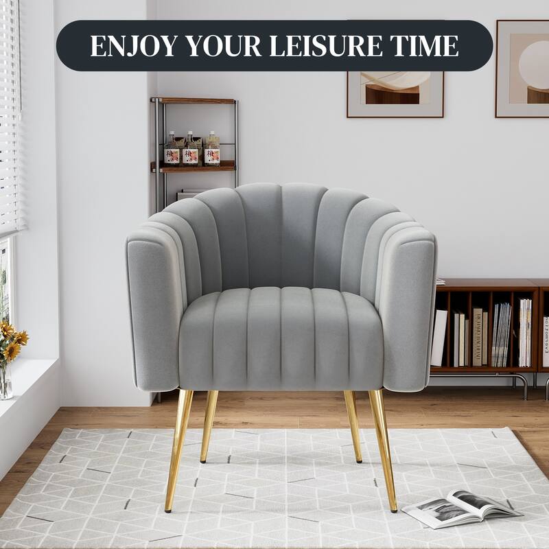 Ouyessir Oversized Modern Upholstered Accent Chair with Tufted Back