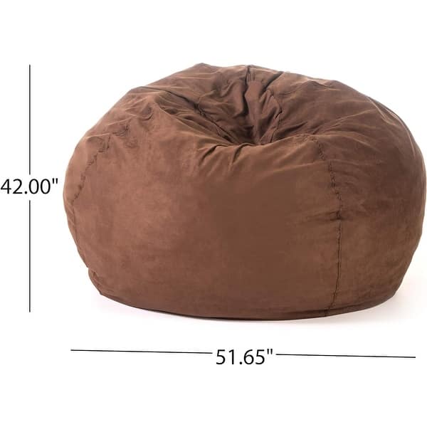 dimension image slide 1 of 3, Comfortable Bean Bag Chair for Kids and Adults, with Removable Microsuede Cover