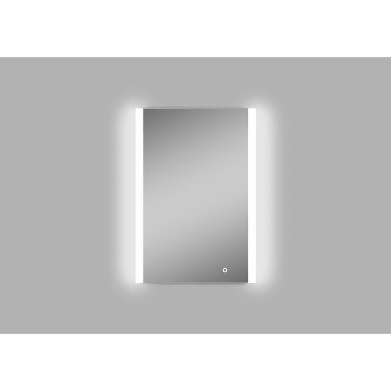Miseno MM2435LED Athena 24" W x 35" H Rectangular Glass Frameless - Mirrored