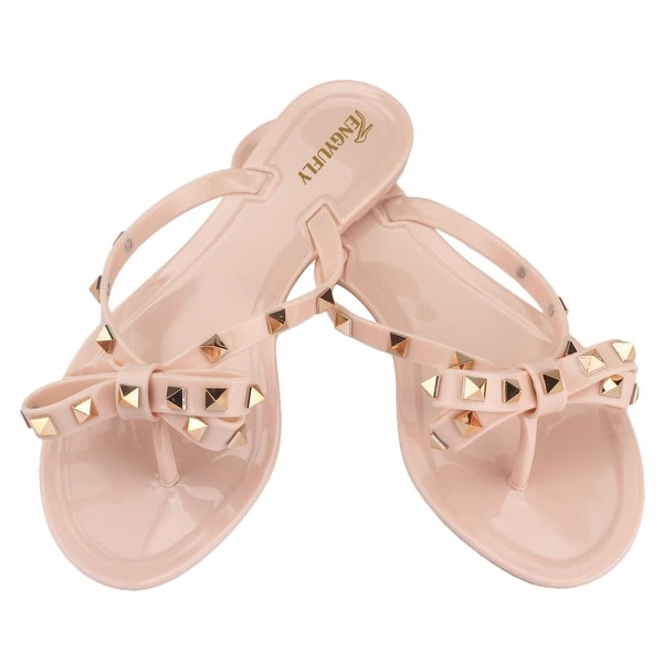 bow tie jelly sandals