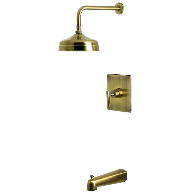 Kingston Brass Manhattan Single-Handle Pressure Balanced Tub and Shower Faucet - Antique Brass