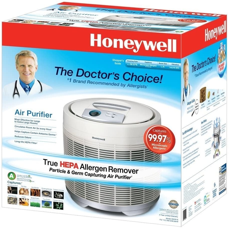 Honeywell true hepa allergen remover air purifier 50250 sales