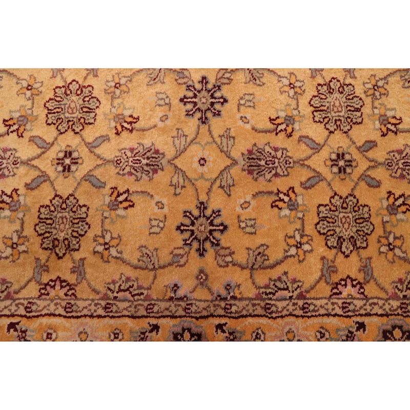ECARPETGALLERY Hand-knotted Finest Agra Jaipur Light Gold Wool Rug - 2'6 x 9'8