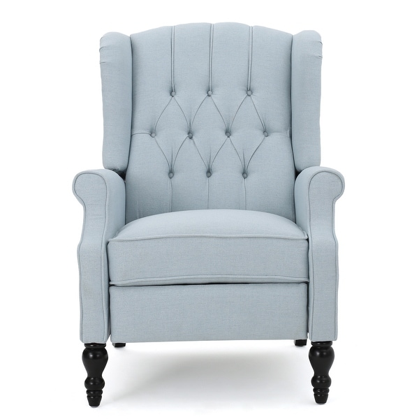 Walter Tufted Fabric Wingback Recliner Club Chair by Christopher