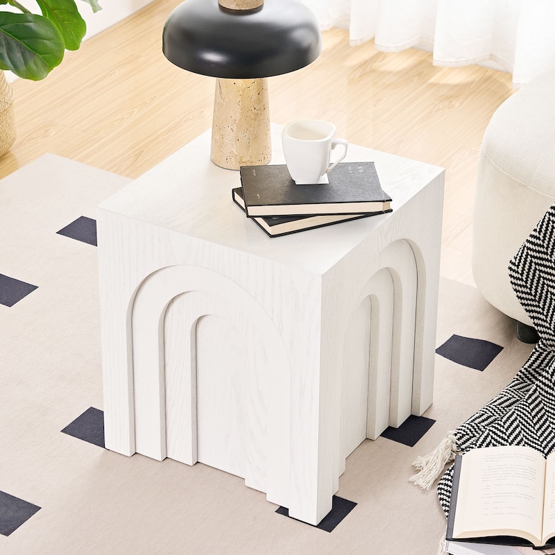 15.74'' Square Side Table Small Coffee Table Accent Table Bedside Table for Living Room Bedroom