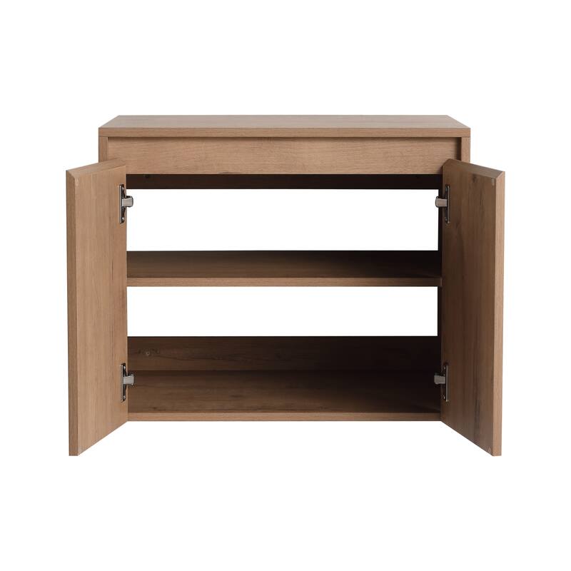 Beingnext 24"/36"/48"/60" Bathroom Vanity with Resin Sink, Floating Bathroom Vanity with Soft Close Doors