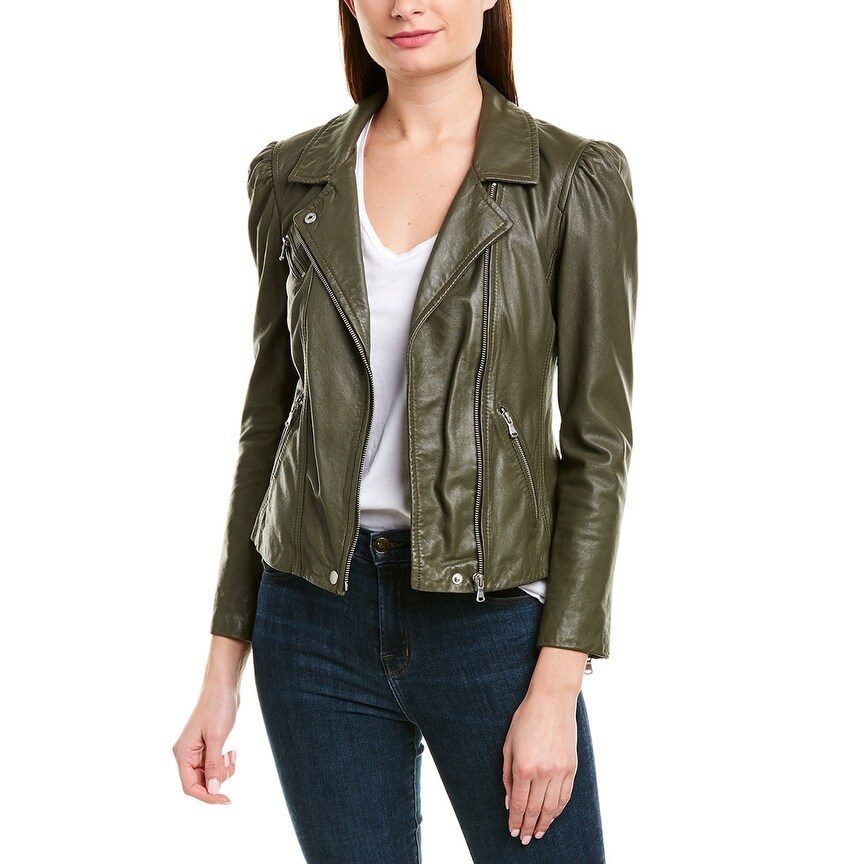 rebecca taylor leather biker jacket