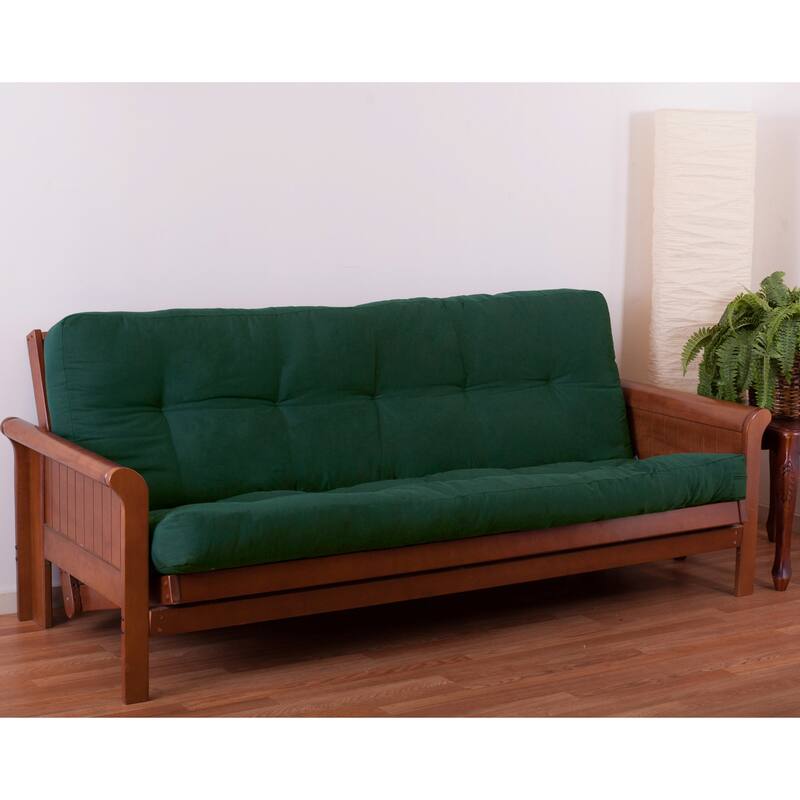 6-inch Thick Twill Futon Mattress (Twin, Full, or Queen) - Full - Forest Green