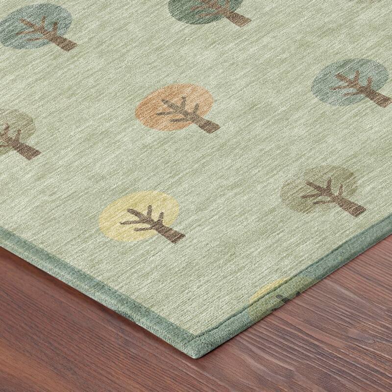Machine Washable Indoor/ Outdoor Modern Mulvane Chantille Rug