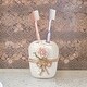 preview thumbnail 3 of 1, Resin Toothbrush Holder Beige Camelia Powder 6.5H Renovators Supply