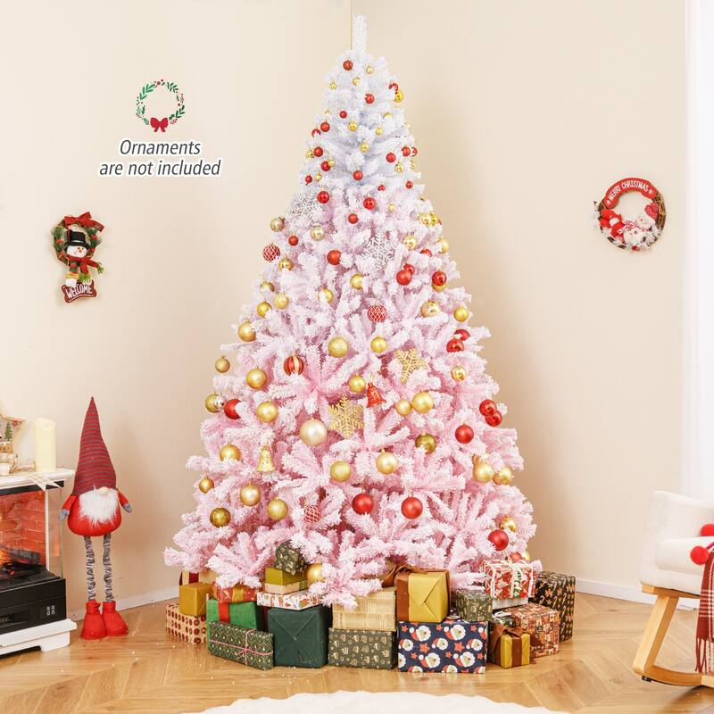 Costway 5/6/7/8 FT Artificial Christmas Tree with 456/820/1264/1774 - See Details