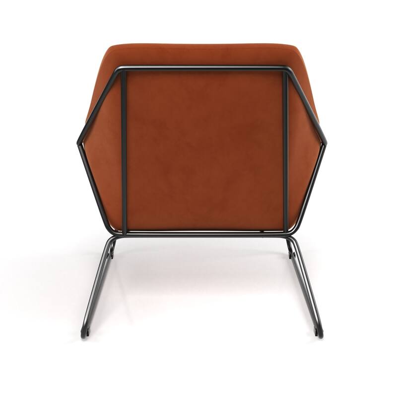 Concord Fabric Accent Chair with Black Powder Coated Sled Base