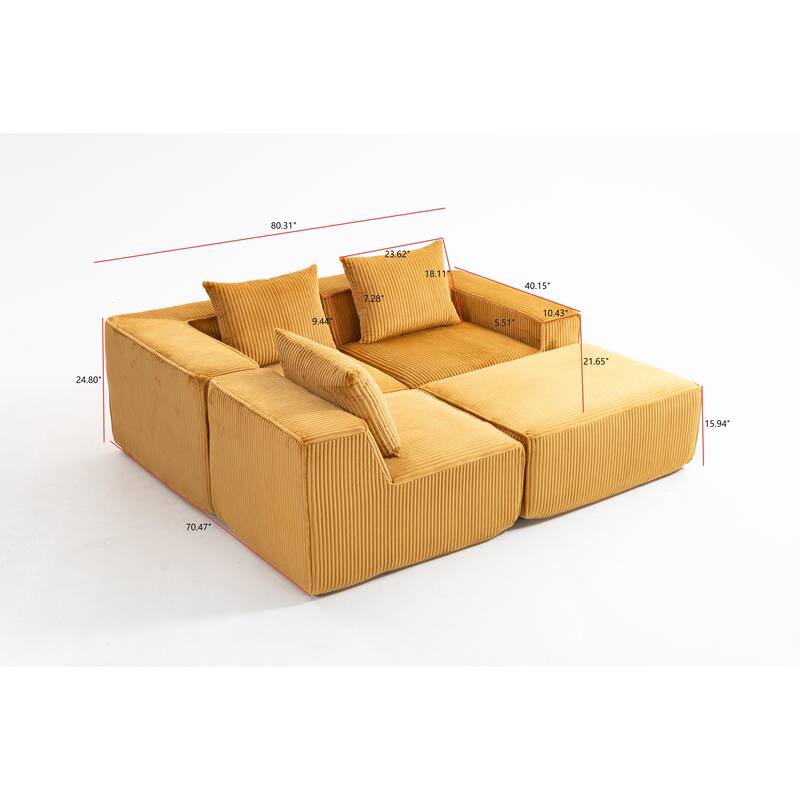 Multi Person Modular Compression Sofa That Can Be Freely