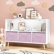 preview thumbnail 8 of 16, Children Bookcase with Folding Fabric Drawers, Children Book Display Shelf, Toy Storage Organizer, 35.43 x 11.02 x 23.62 inch