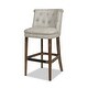preview thumbnail 31 of 34, Emma 27 or 31 Inch Armless Counter Bar Stool Greige Gray - Faux Leather - Bar height