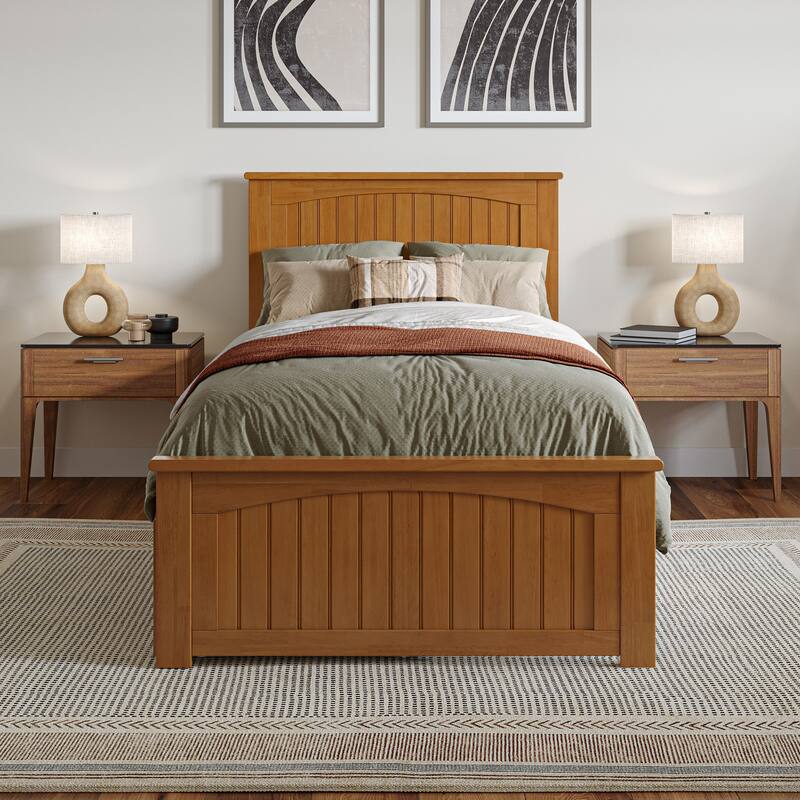 AFI Nantucket Platform Bed with Matching Footboard & Storage Drawers
