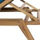 preview thumbnail 30 of 42, Caily Outdoor Acacia Wood Outdoor Chaise Lounge with Cushions by Christopher Knight Home