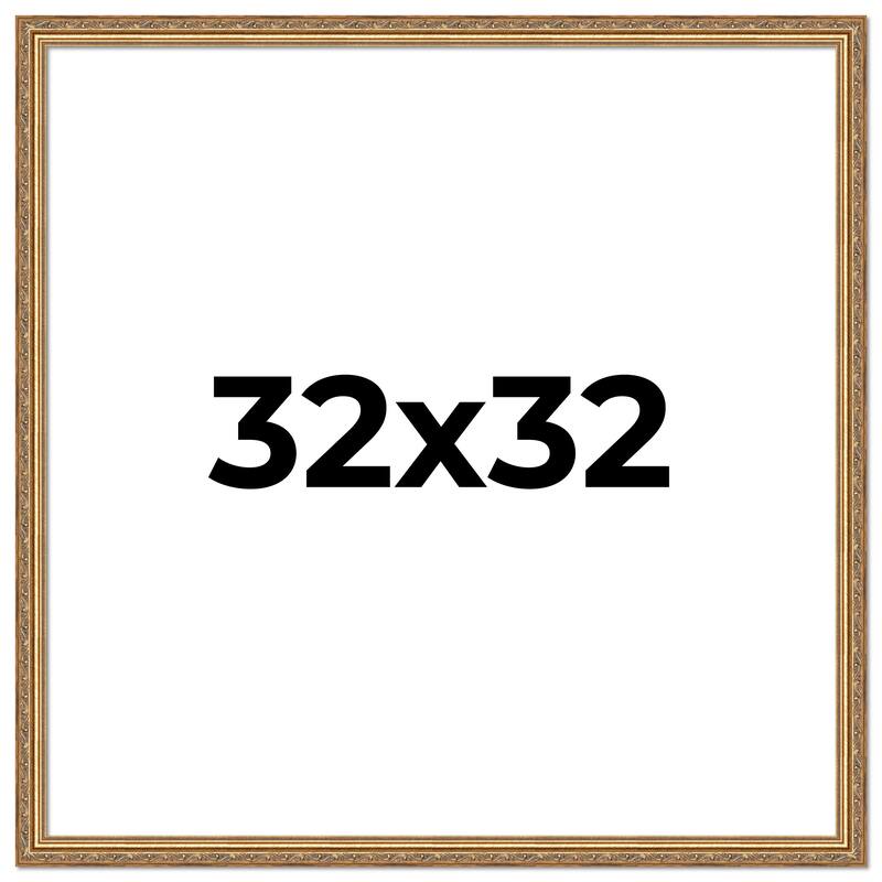 32x32 Frame Red Solid Wood Picture Frame Width 1.75 Inches | Interior Frame Depth 1 13/16 Inches