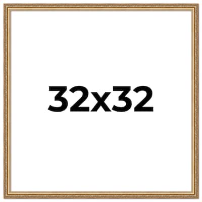 32x32 Frame Red Solid Wood Picture Frame Width 1.75 Inches | Interior Frame Depth 1 13/16 Inches