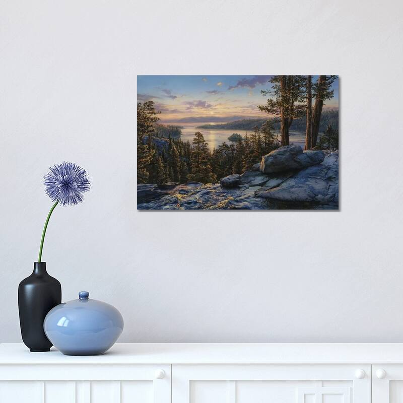 iCanvas "Dawn At Lake Tahoe" by Evgeny Lushpin Canvas Print - 12x18x1.5