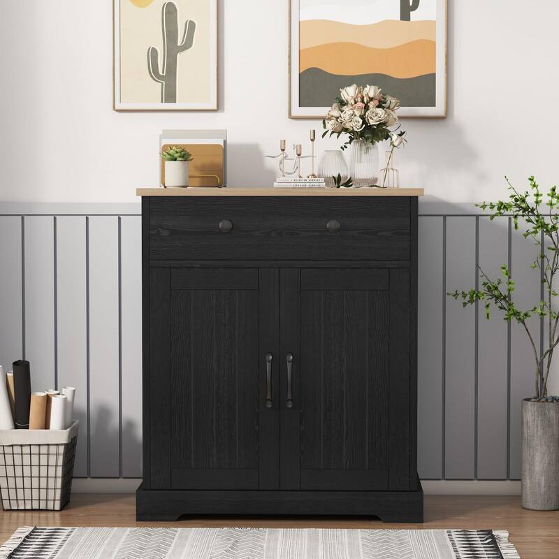 Kitchen Storage Cabinet, Modern Buffet Cabinet with Storage, Coffee Bar with 2 Drawers and 2 Doors