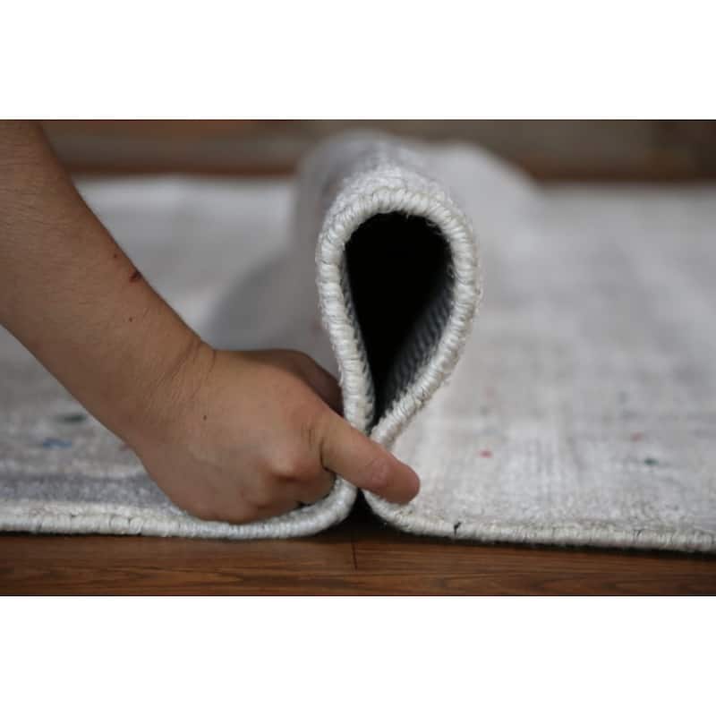 Hand Knotted Oriental 100% Wool Carpet Tribal Tribal Beige & Ivories Gabbeh Area Rug - 12' 2'' X 9' 4''