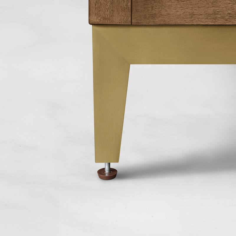 Diya Undermount Single Sink Bathroom Vanity with White Engineered Marble Top