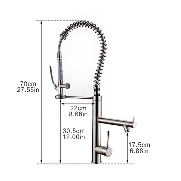 Stainless Steel Kitchen Mixer Taps Single Lever High Arc 360°Swivel High Pressure Sink Taps for Single / Double Sinks Kitchen Sink Mixer Taps Black Modern Kitchen Faucet Black with Flexible Spout