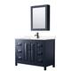 Option Dark Blue, Black Trim, Carrara Cultured Marble Top
