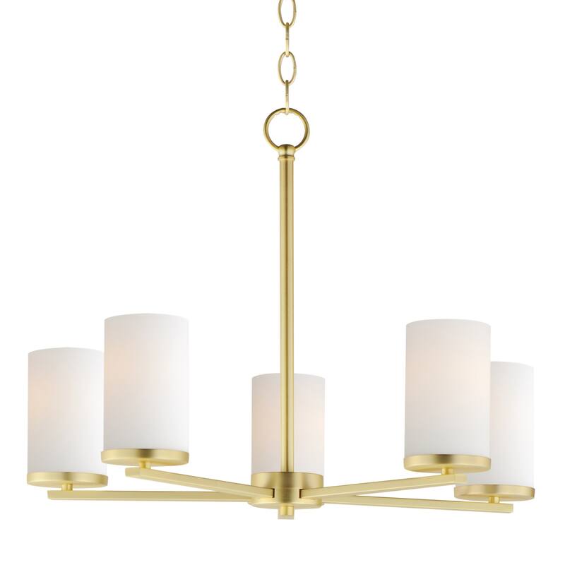 Maxim 10286 Lateral 5 Light 24" Wide Pillar Candle Pendant - Satin Brass