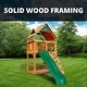 preview thumbnail 9 of 11, Gorilla Playsets Chateau Tower Wood Playset with Rock Wall
