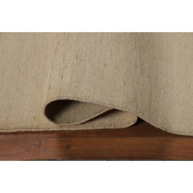 Gabbeh Modern Rug Oriental Beige Handmade Wool Carpet - 5'1"x 6'6"