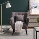 preview thumbnail 2 of 7, Mid-Century Modern Tufted Back Accent Chairs Armchair with Pillow and Solid Wood Legs for Living Room