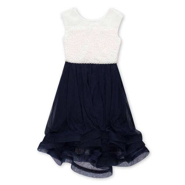 Shop Speechless Girl S Dress White Blue Size 14 Embellished