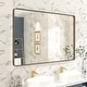 preview thumbnail 167 of 192, KIOTEE Modern Metal Frame Wall Mounted Bathroom Vanity Mirror with 5-year warranty 48x32 - Bronze
