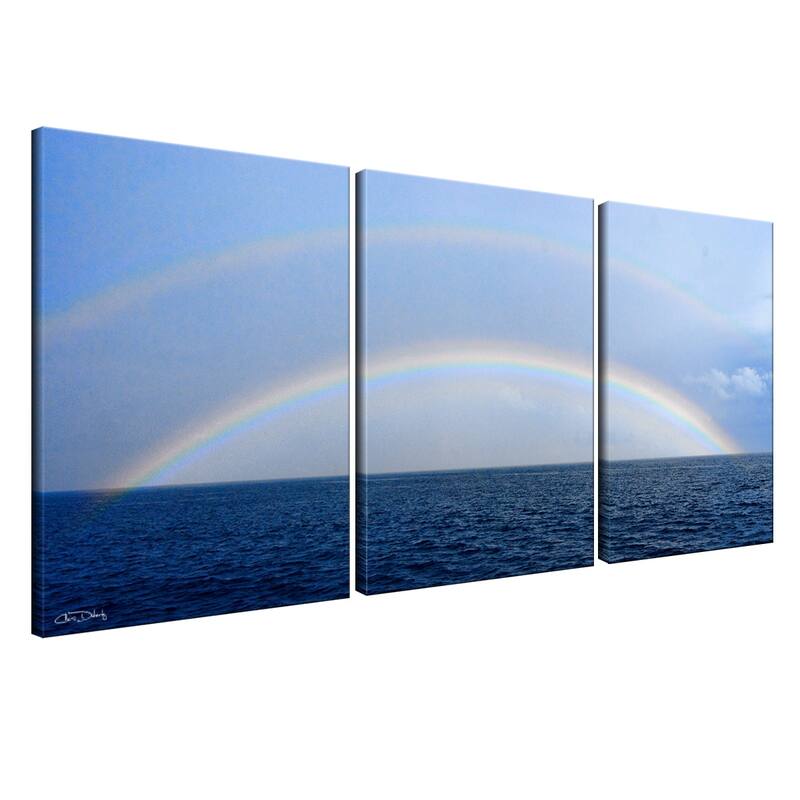 Ready2HangArt 'Double Rainbow' 3-Piece Wrapped Canvas Wall Art Set