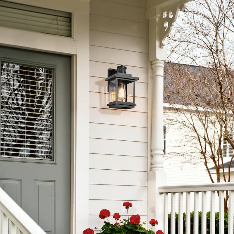 Modern Farmhouse Black 1-Light Wall Sconces Traditional Porch Patio Wall Lamps - L6.7"* W8"* H11"