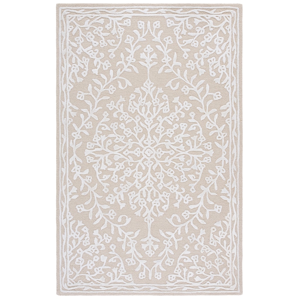 SAFAVIEH Handmade Glamour Gudbjorg Floral Viscose Rug