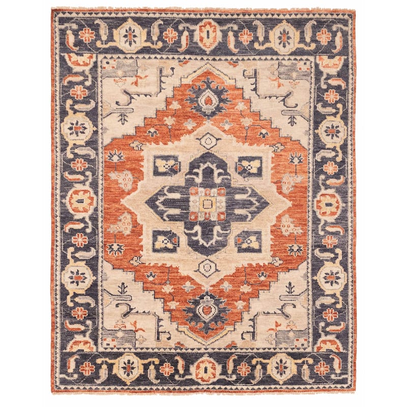 ECARPETGALLERY Hand-knotted Jules Serapi Dark Copper Wool Rug - 8'0 x 9'10