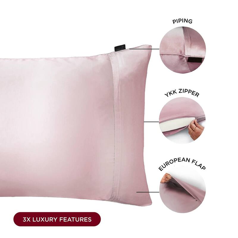 NIGHT Silk Washable Pillowcase - Luxury Mulberry Silk Pillow Covers for Skin and Hair
