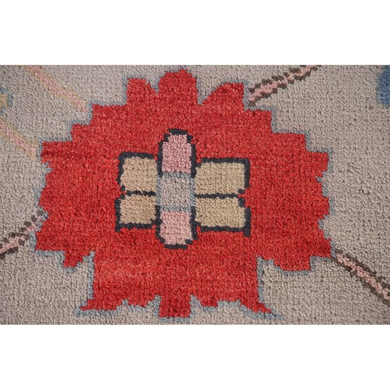 All-Over Large Floral Oushak Oriental Area Rug Wool Carpet - 12'0"x 14'9"