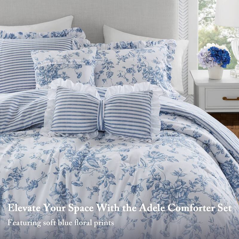 4 Pieces Twin/Twin XL Comforter Set with Decorative Pillows