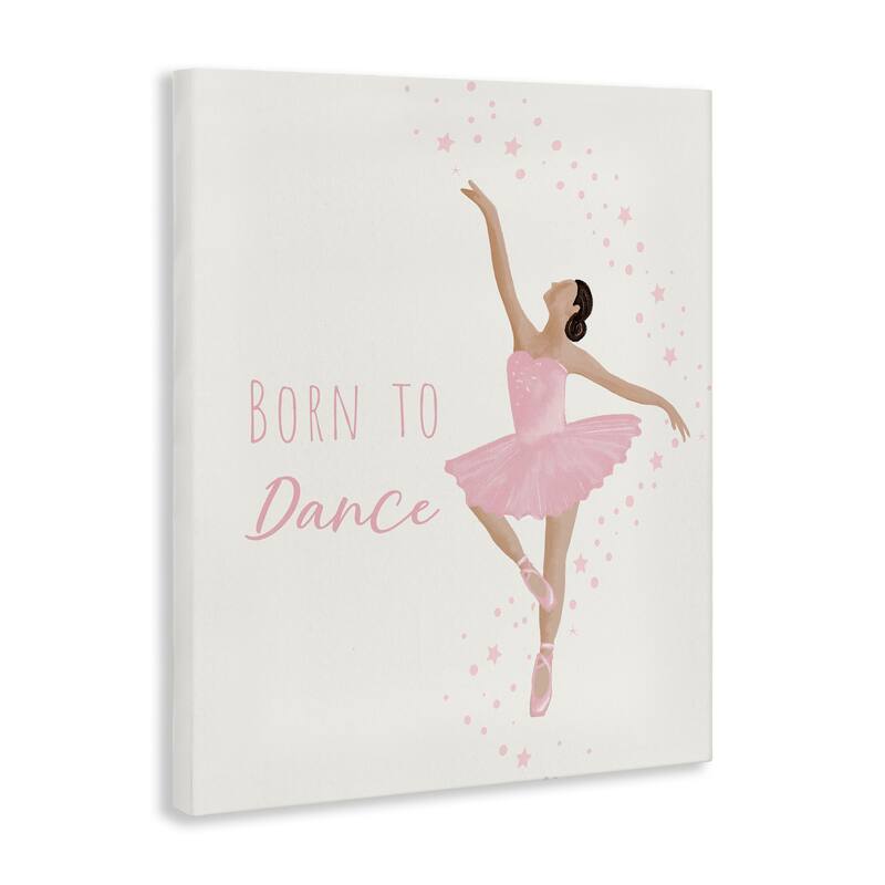 Stupell Born To Dance Ballerina Canvas Wall Art Design By Chen Alyesh