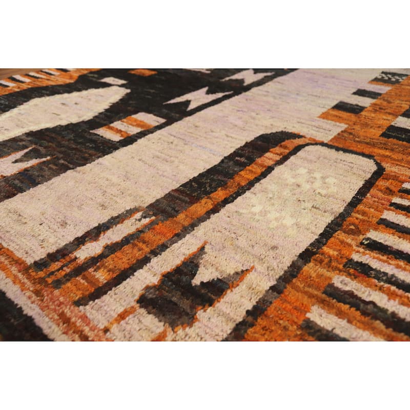 Geometric Moroccan Area Rug Handmade Bedroom Wool Carpet - 6'11" x 9'10" - 6'11" x 9'10" - Multi-Color